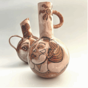 2 Clay Vases